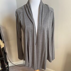 Rampage Gray Open Front Cardigan